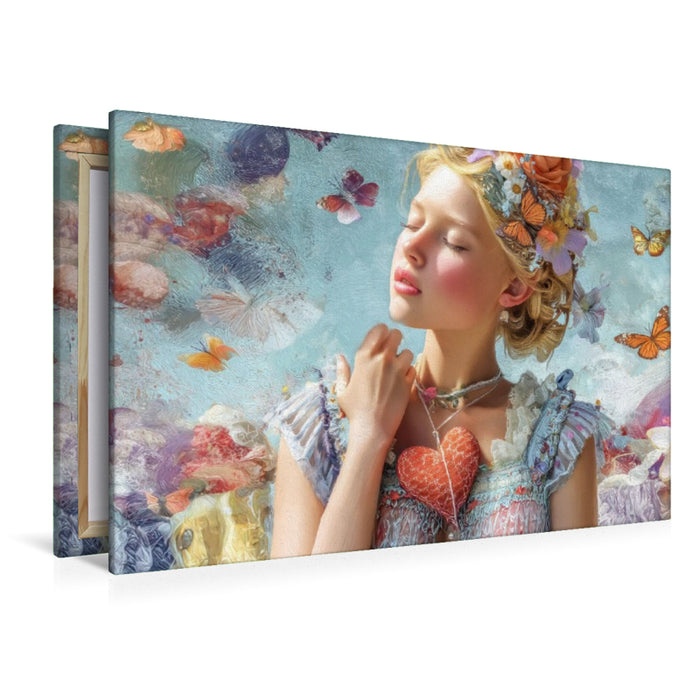 Premium Textil-Leinwand Herzpoesie