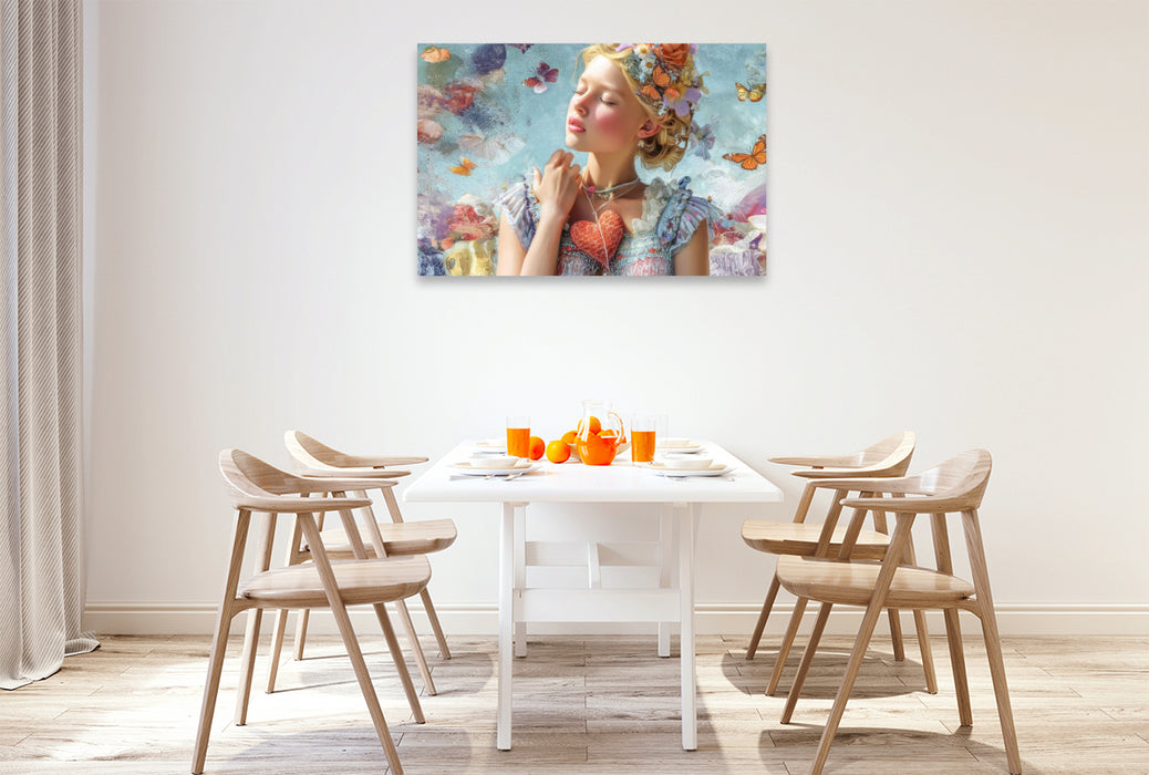 Premium Textil-Leinwand Herzpoesie