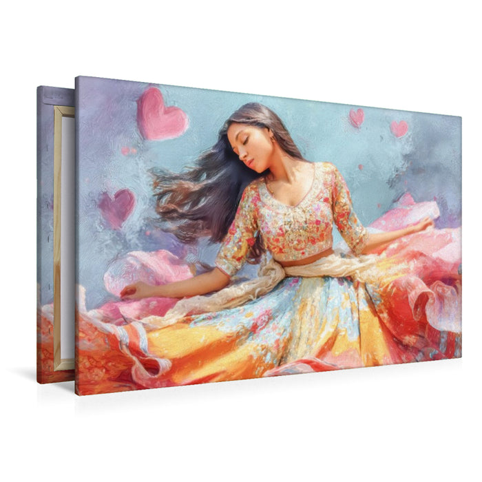 Premium Textil-Leinwand Herzpoesie