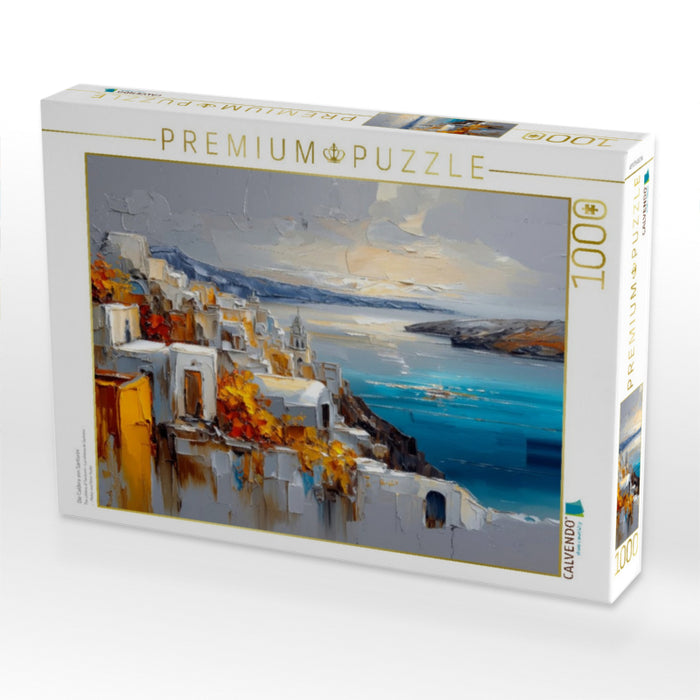 Die Caldera von Santorini - CALVENDO Foto-Puzzle'