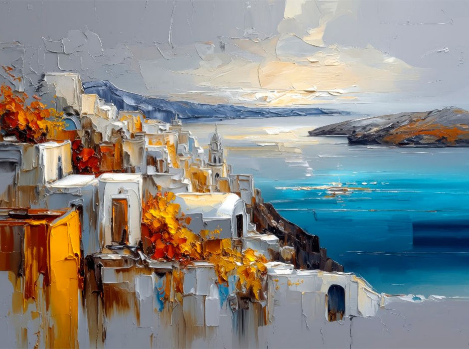 Die Caldera von Santorini - CALVENDO Foto-Puzzle'