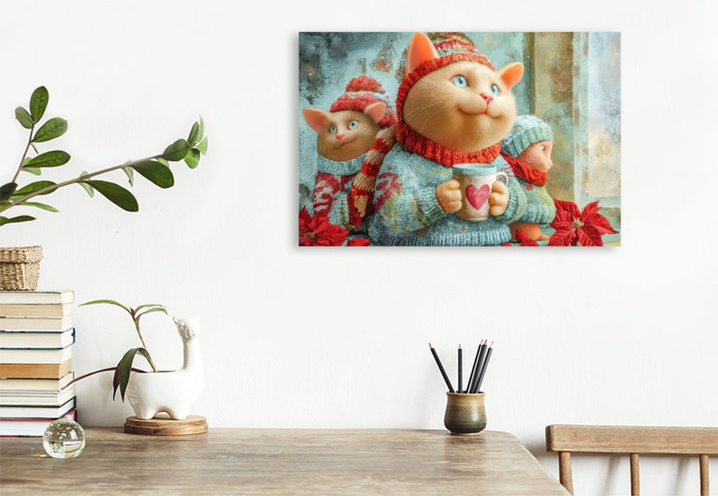 Premium Textil-Leinwand Herzpoesie