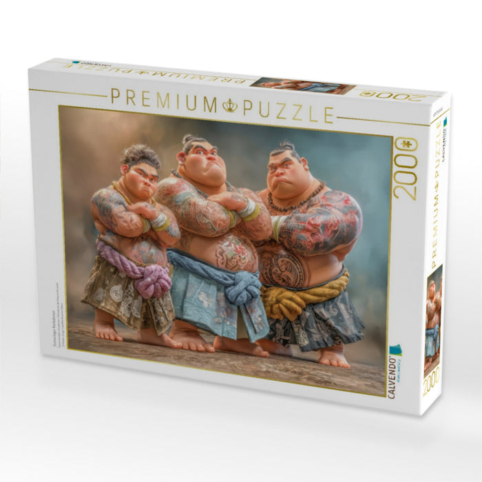Sumoringer Karikaturen - CALVENDO Foto-Puzzle'
