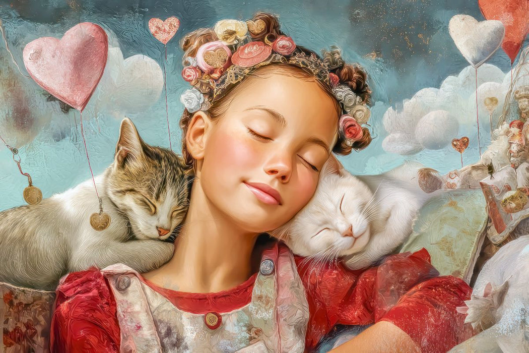 Premium Textil-Leinwand Herzpoesie