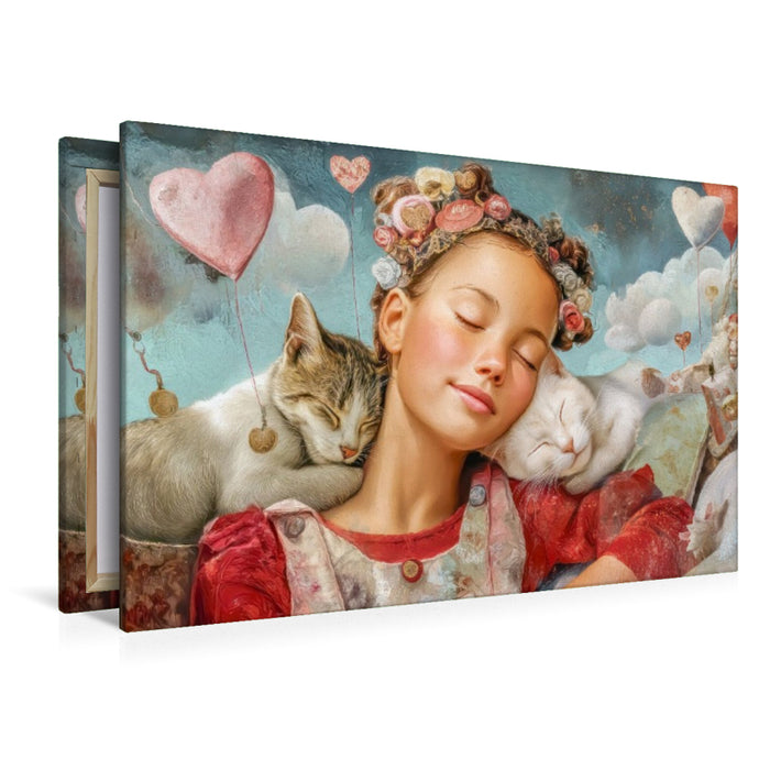 Premium Textil-Leinwand Herzpoesie