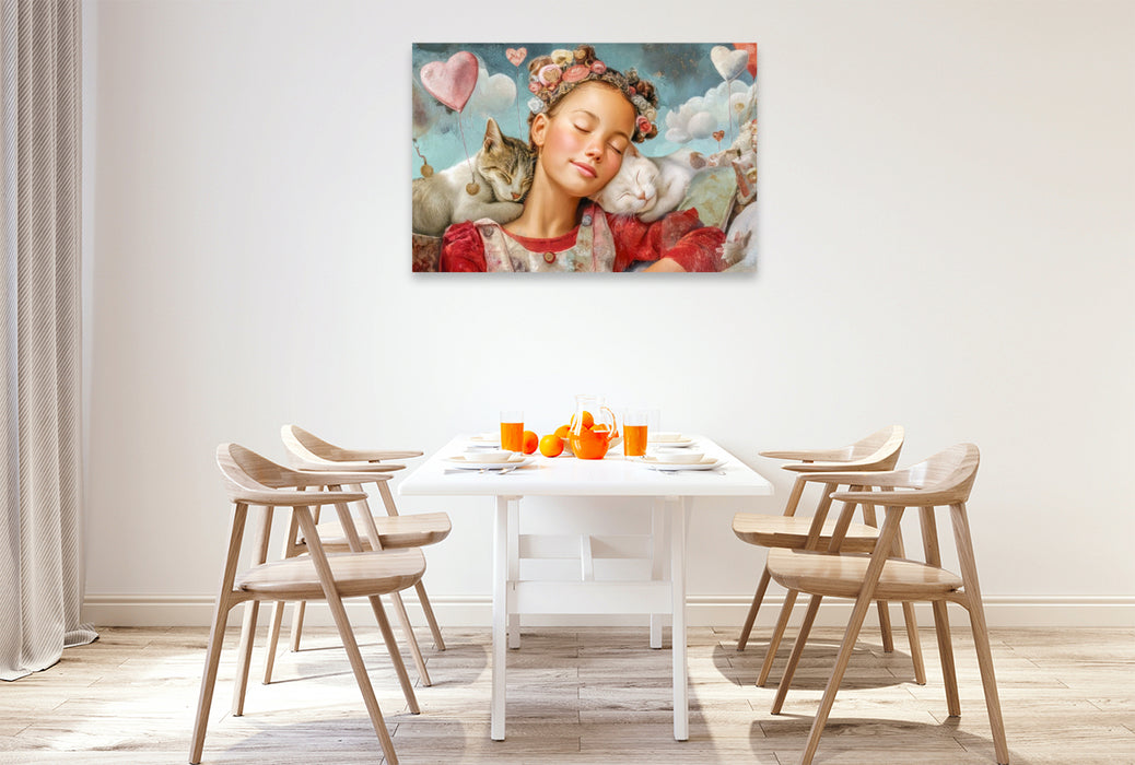 Premium Textil-Leinwand Herzpoesie