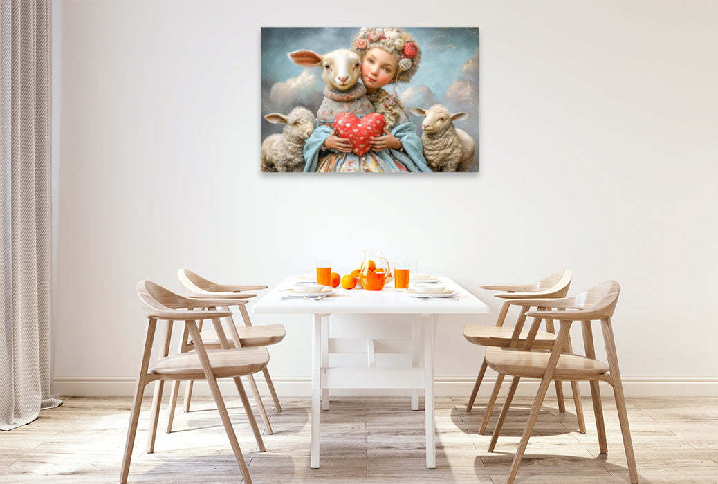 Premium Textil-Leinwand Herzpoesie