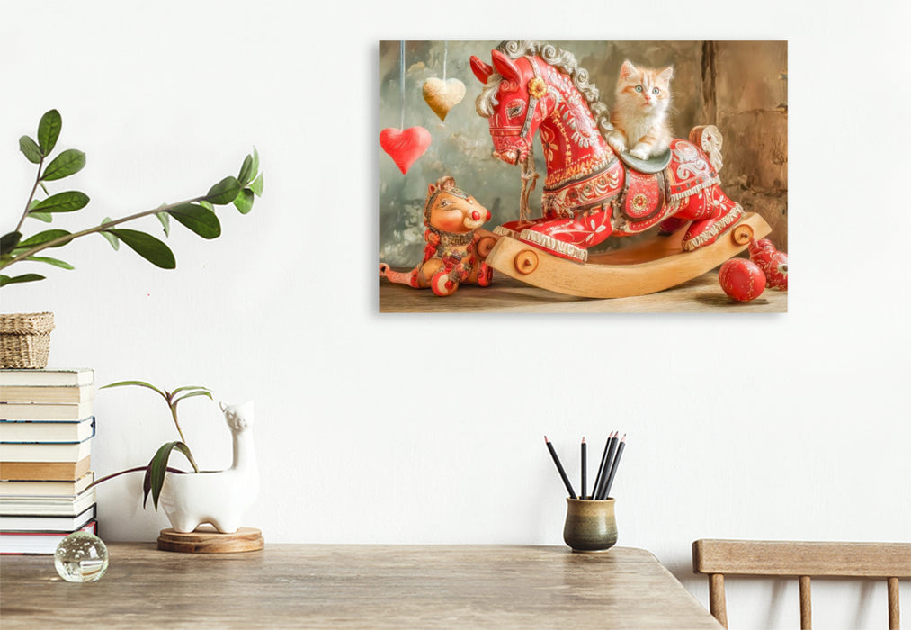 Premium Textil-Leinwand Herzpoesie