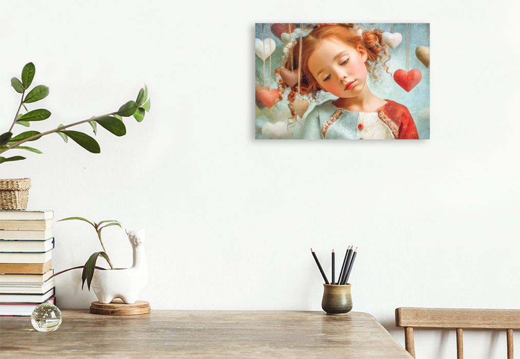 Premium Textil-Leinwand Herzpoesie