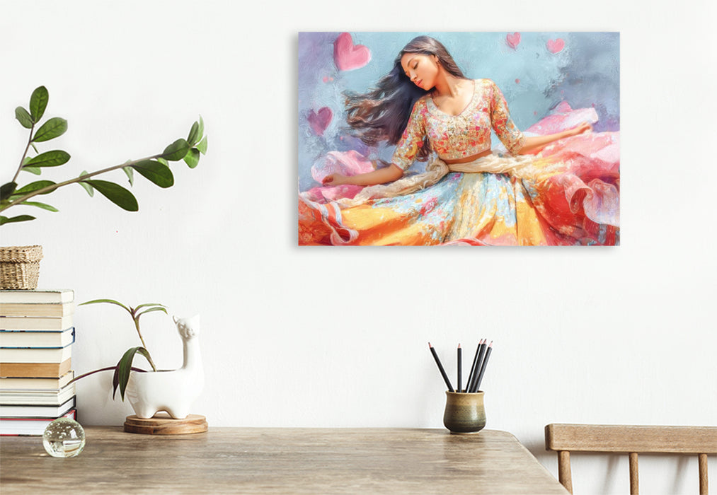 Premium Textil-Leinwand Herzpoesie