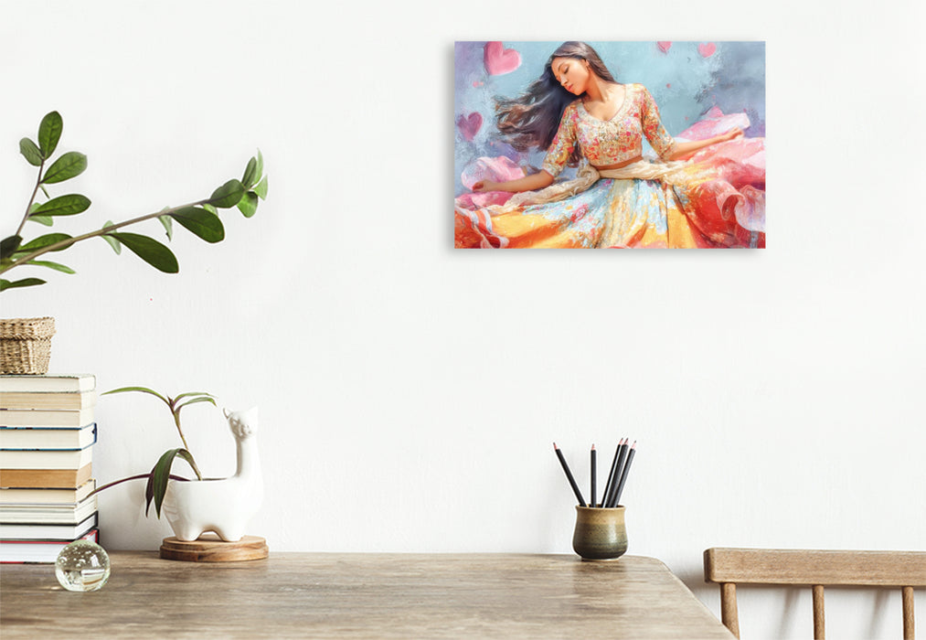 Premium Textil-Leinwand Herzpoesie