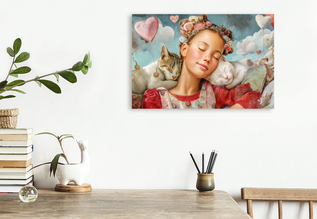 Premium Textil-Leinwand Herzpoesie