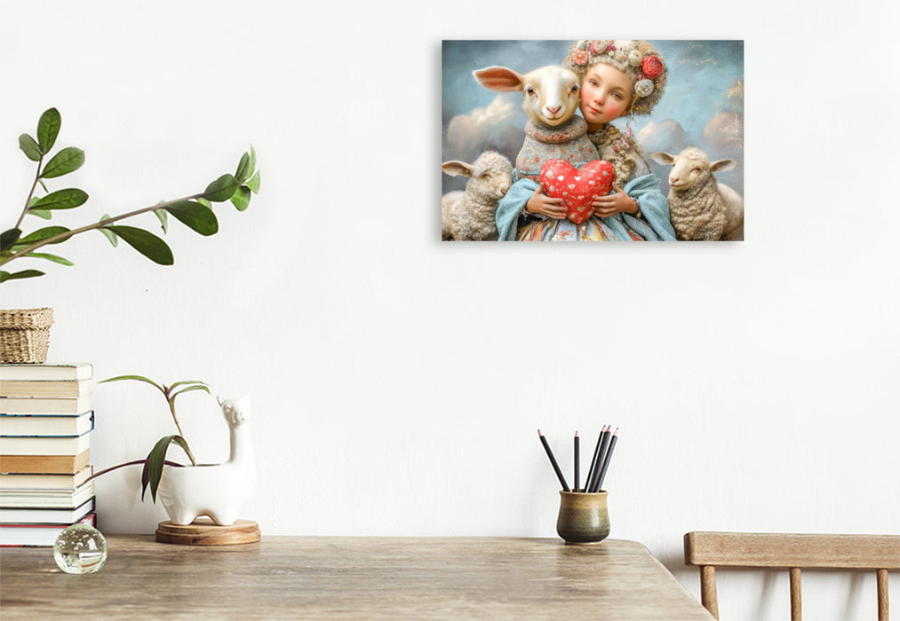 Premium Textil-Leinwand Herzpoesie