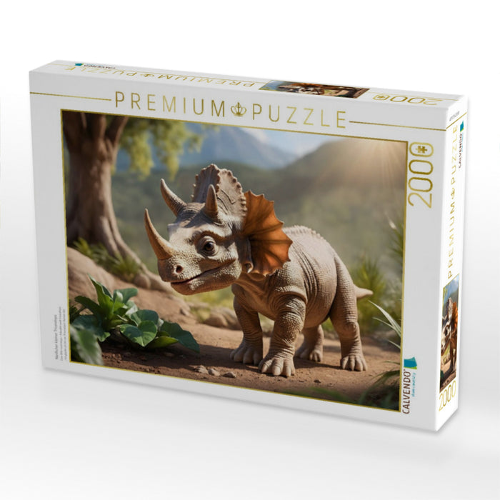 Niedlicher kleiner Triceratops - CALVENDO Foto-Puzzle'