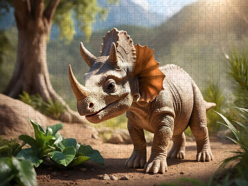 Niedlicher kleiner Triceratops - CALVENDO Foto-Puzzle'