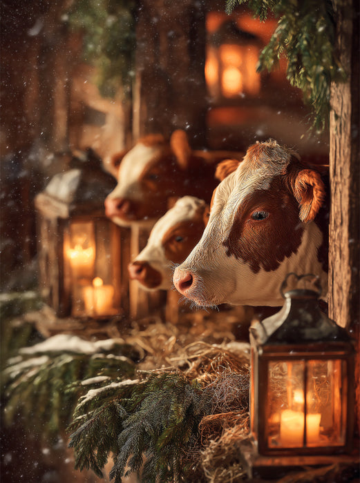 Sanftes Licht im Stall und Frieden kehrt ein - CALVENDO Foto-Puzzle'