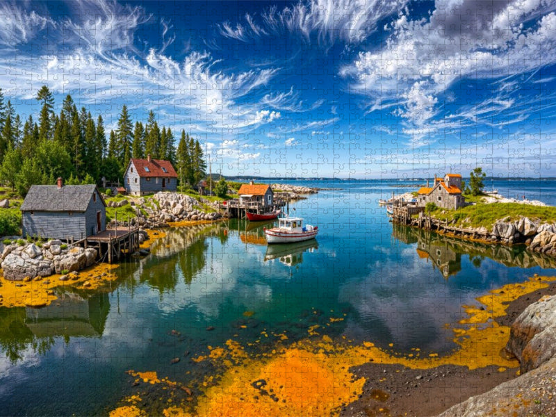Fischerdorf auf Nova Scotia - CALVENDO Foto-Puzzle'