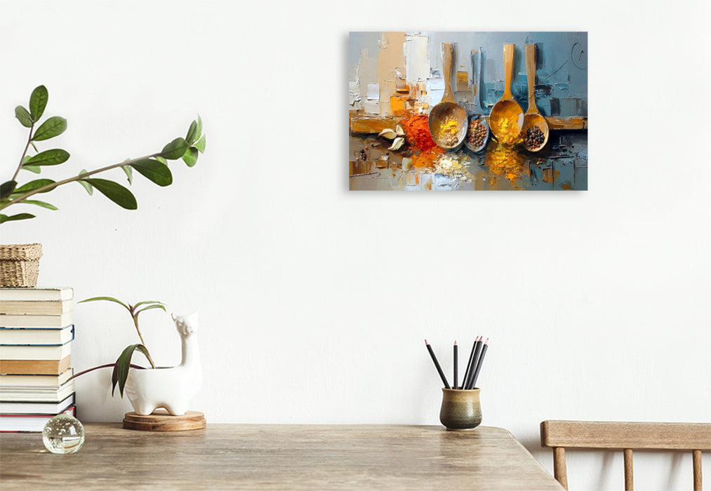 Premium Textil-Leinwand Gewürze - Geschmack und Aroma