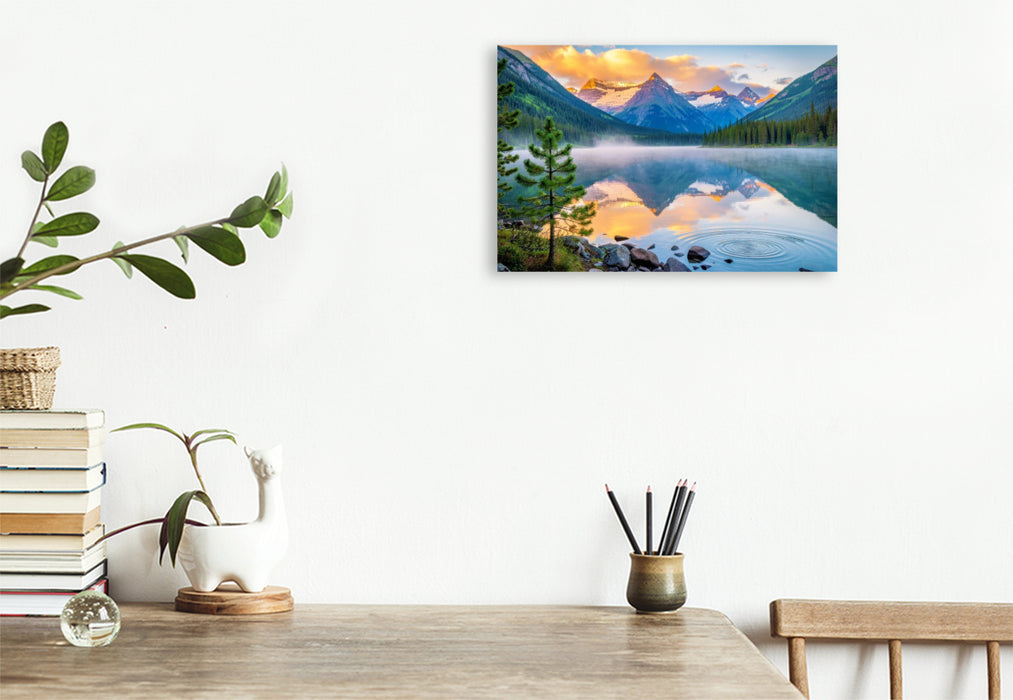 Premium Textil-Leinwand Ein See, der mehr spiegelt als Landschaft.