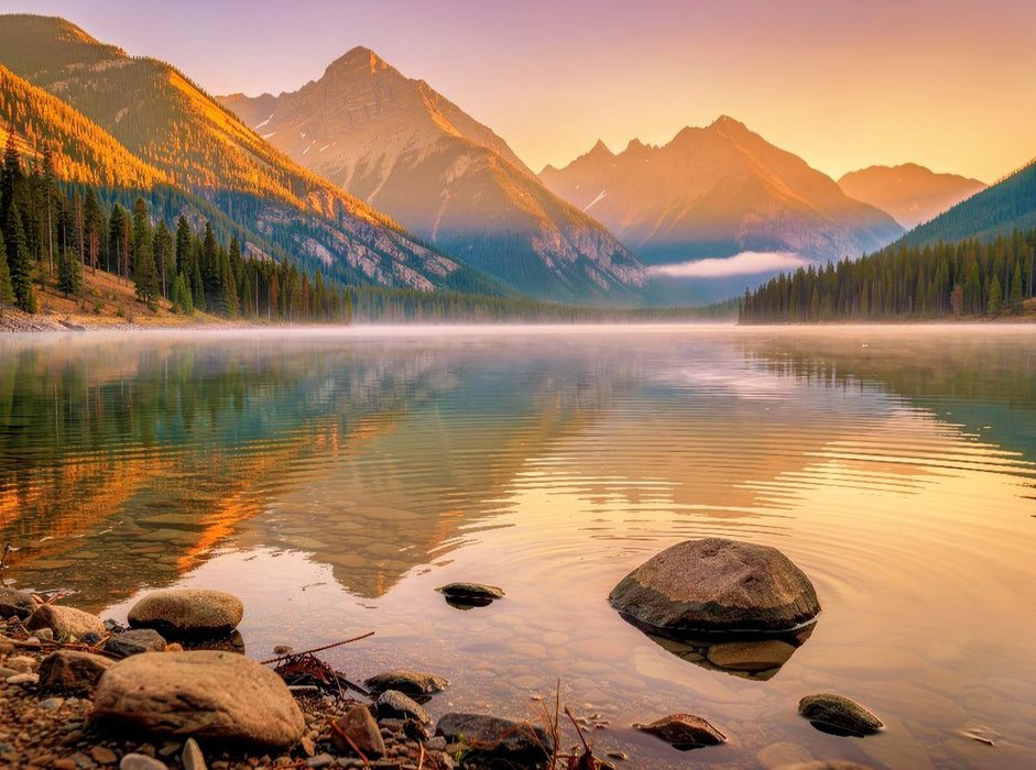 Ein See, der Herzen zur Ruhe bringt. - CALVENDO Foto-Puzzle'