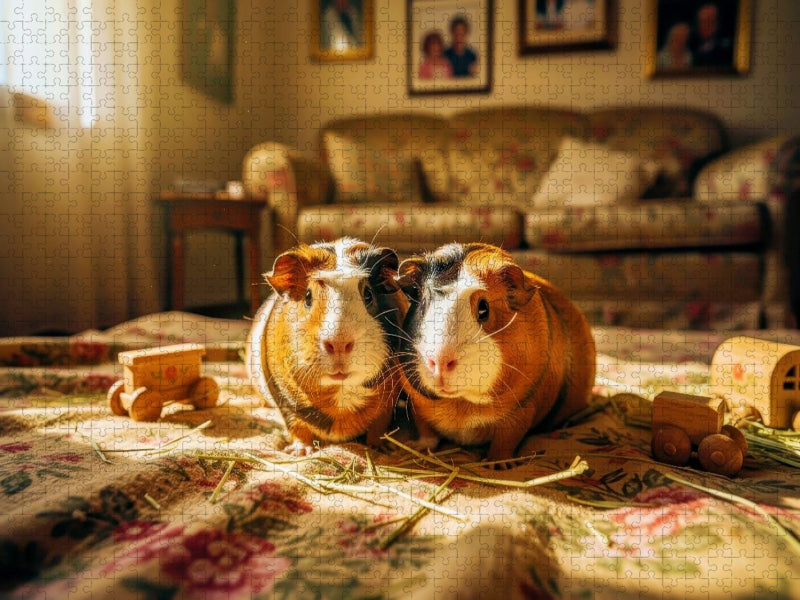 Meerschweinchen Nostalgisch. - CALVENDO Foto-Puzzle'