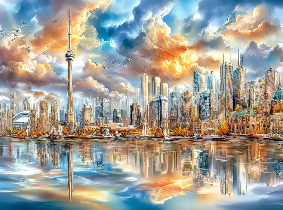 Die Skyline von Toronto - CALVENDO Foto-Puzzle'