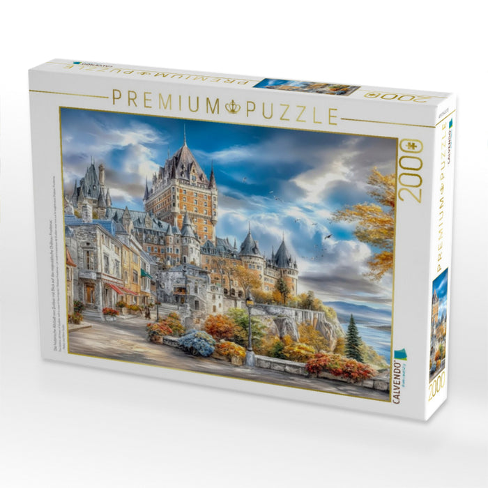Die historische Altstadt von Québec mit Blick auf das majestätische Château Frontenac - CALVENDO Foto-Puzzle'