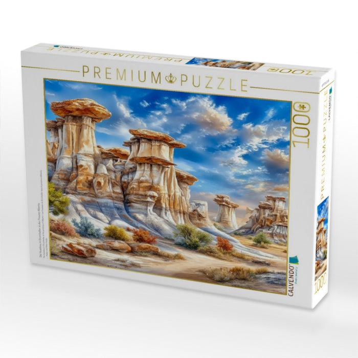 Die Hoodoos in Drumheller in der Provinz Alberta - CALVENDO Foto-Puzzle'