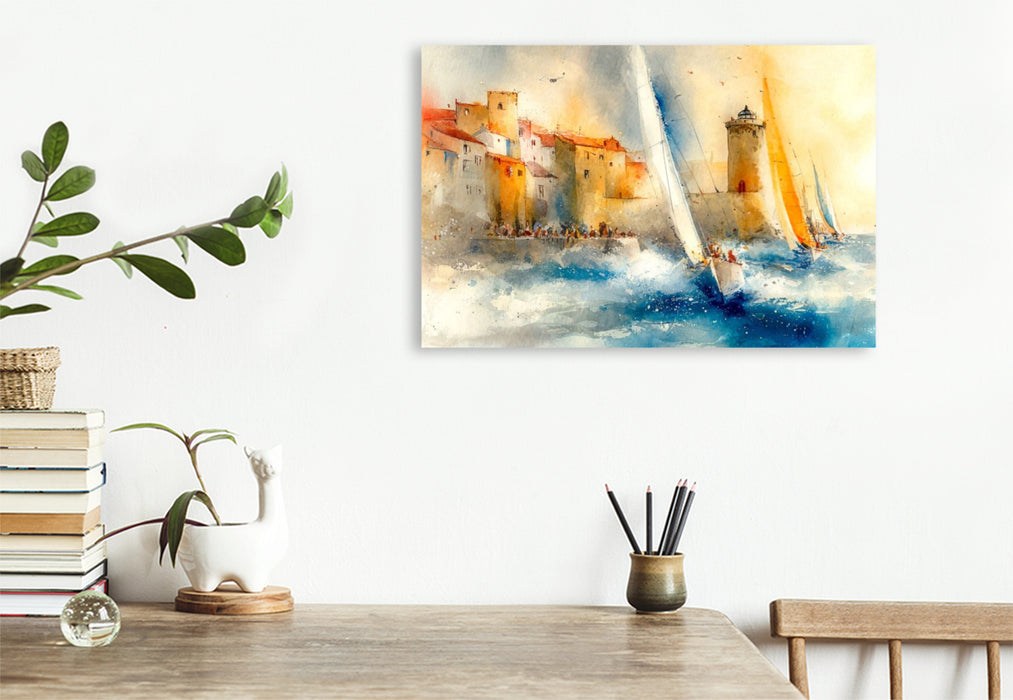 Premium Textil-Leinwand Segeln an den schönsten Stellen