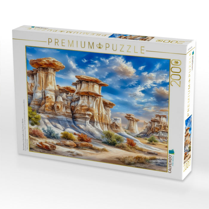 Die Hoodoos in Drumheller in der Provinz Alberta - CALVENDO Foto-Puzzle'