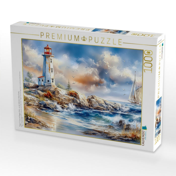 Peggy's Cove mit Peggy´s Point - an der Ostküste in Nova Scotia - CALVENDO Foto-Puzzle'