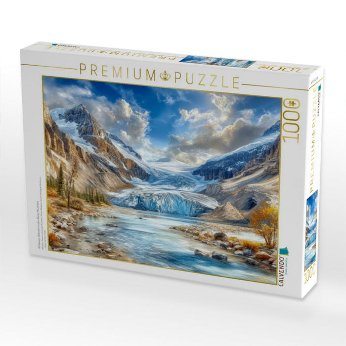 Athabasca Gletscher in den Rocky Mountains - CALVENDO Foto-Puzzle'