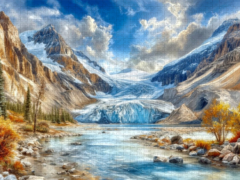 Athabasca Gletscher in den Rocky Mountains - CALVENDO Foto-Puzzle'