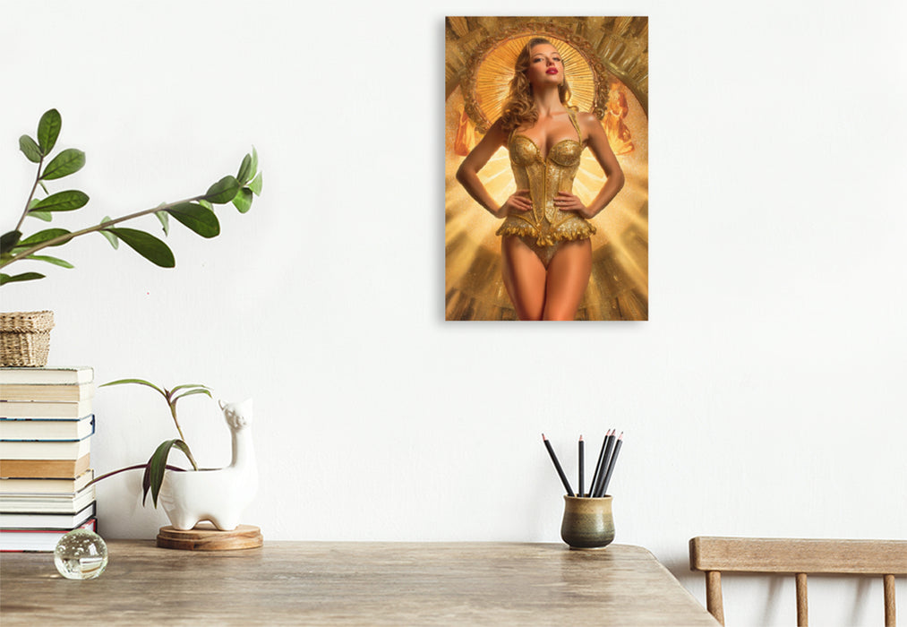 Premium Textil-Leinwand Ein Blick wie flüssiges Gold