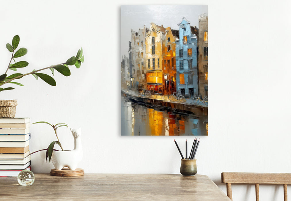 Premium Textil-Leinwand Amsterdam