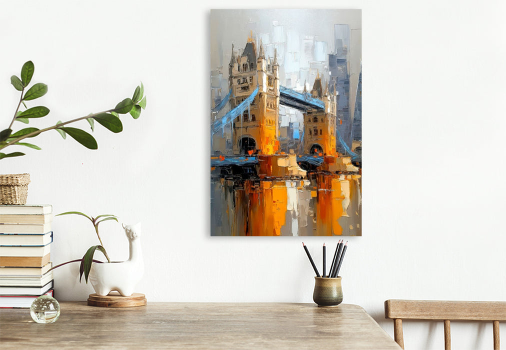 Premium Textil-Leinwand London - Tower Bridge