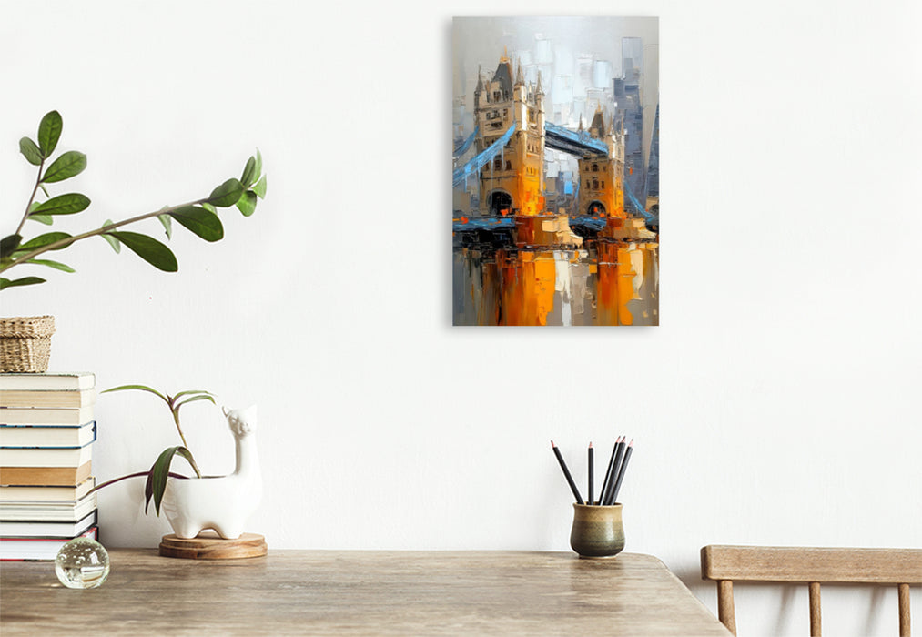 Premium Textil-Leinwand London - Tower Bridge