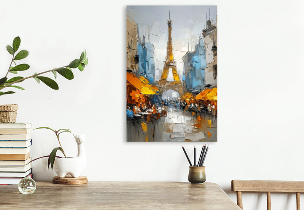 Premium Textil-Leinwand Paris