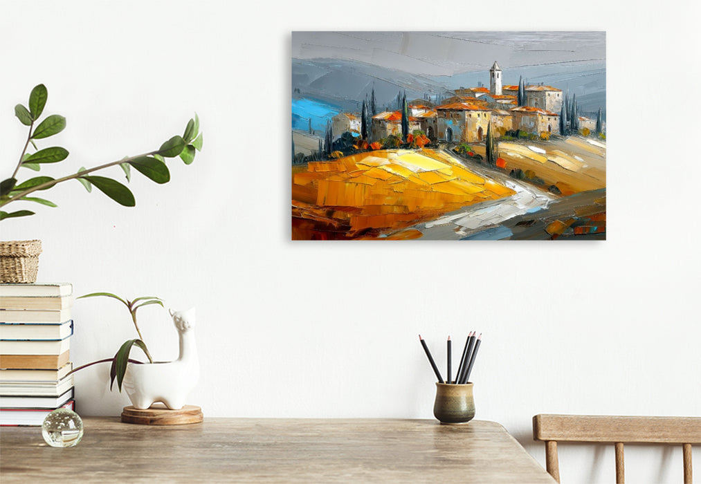 Premium Textil-Leinwand Toskana