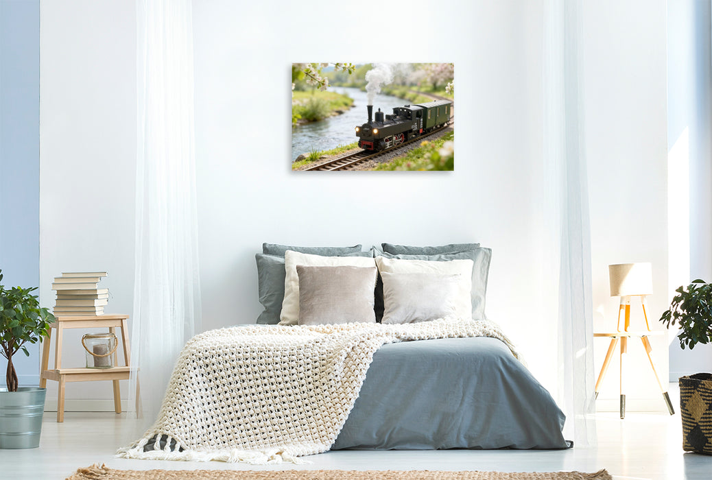 Premium Textil-Leinwand Auf schmaler Spur im Steyrtal