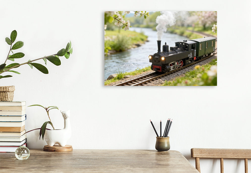 Premium Textil-Leinwand Auf schmaler Spur im Steyrtal