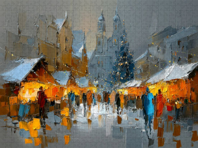 Deutschland - malerischer Weihnachtsmarkt - CALVENDO Foto-Puzzle'
