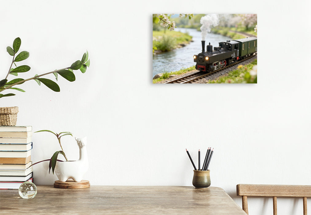 Premium Textil-Leinwand Auf schmaler Spur im Steyrtal