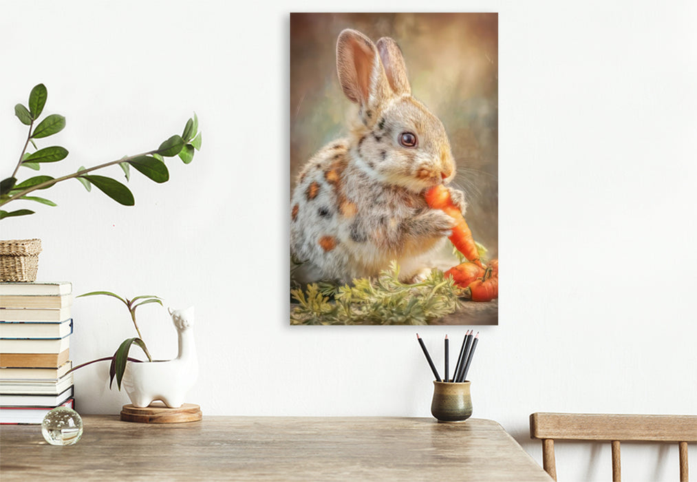 Premium Textil-Leinwand Kaninchen