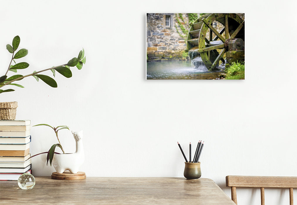 Premium Textil-Leinwand Eintreten, abschalten, staunen.