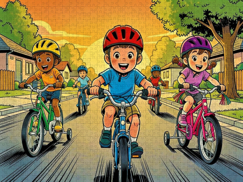 Ein Motiv aus dem Kalender Mein erstes Fahrrad - Comic - CALVENDO Foto-Puzzle'