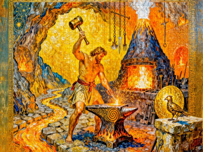 Hephaistos Gott des Feuers - CALVENDO Foto-Puzzle'