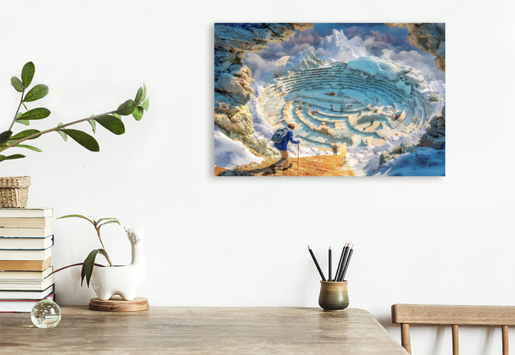 Premium Textil-Leinwand Treppenlabyrinthe