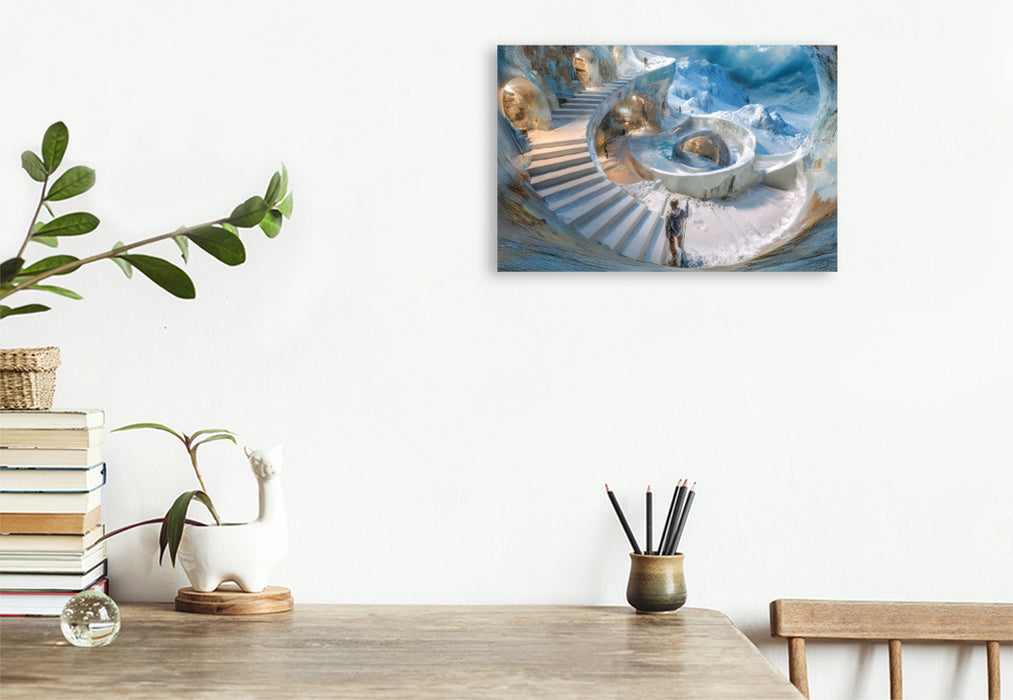 Premium Textil-Leinwand Treppenlabyrinthe