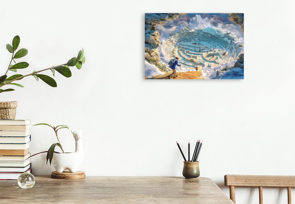 Premium Textil-Leinwand Treppenlabyrinthe